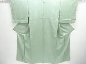 南天模様織り出し一つ紋色無地着物